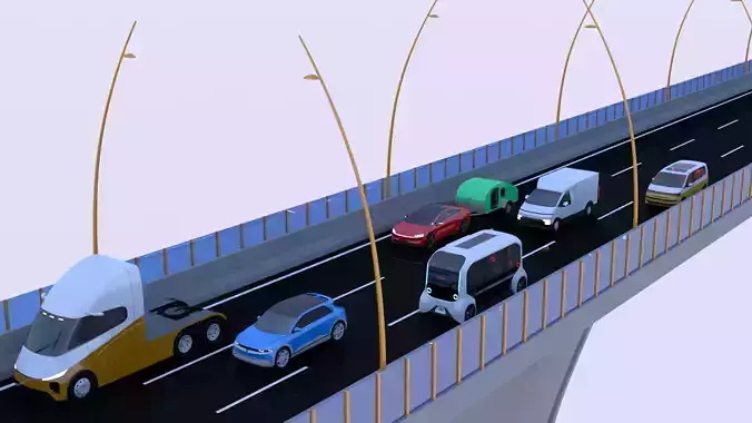 Bridge with cars 5