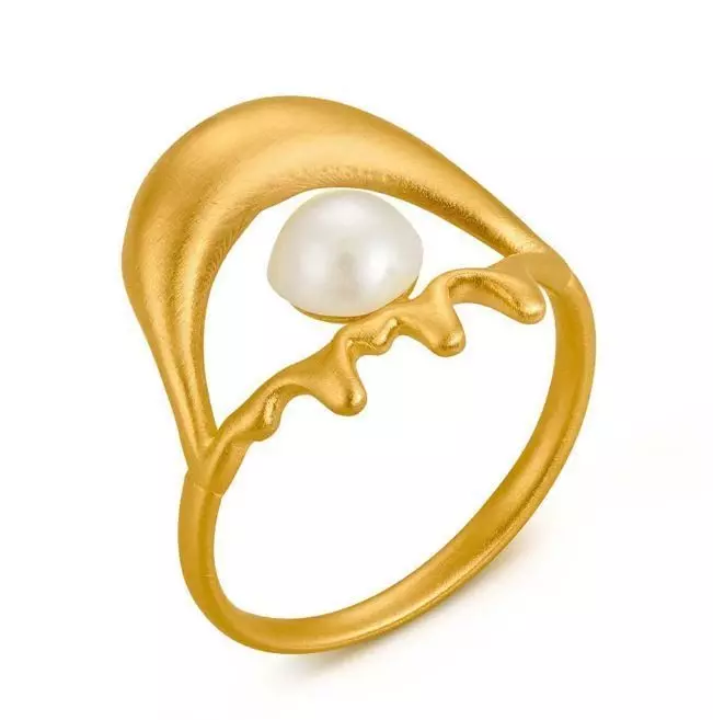 Dali Eye Pearl Ring 3D print model