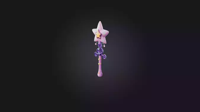 Cartoon Fairy Wand 3D model
