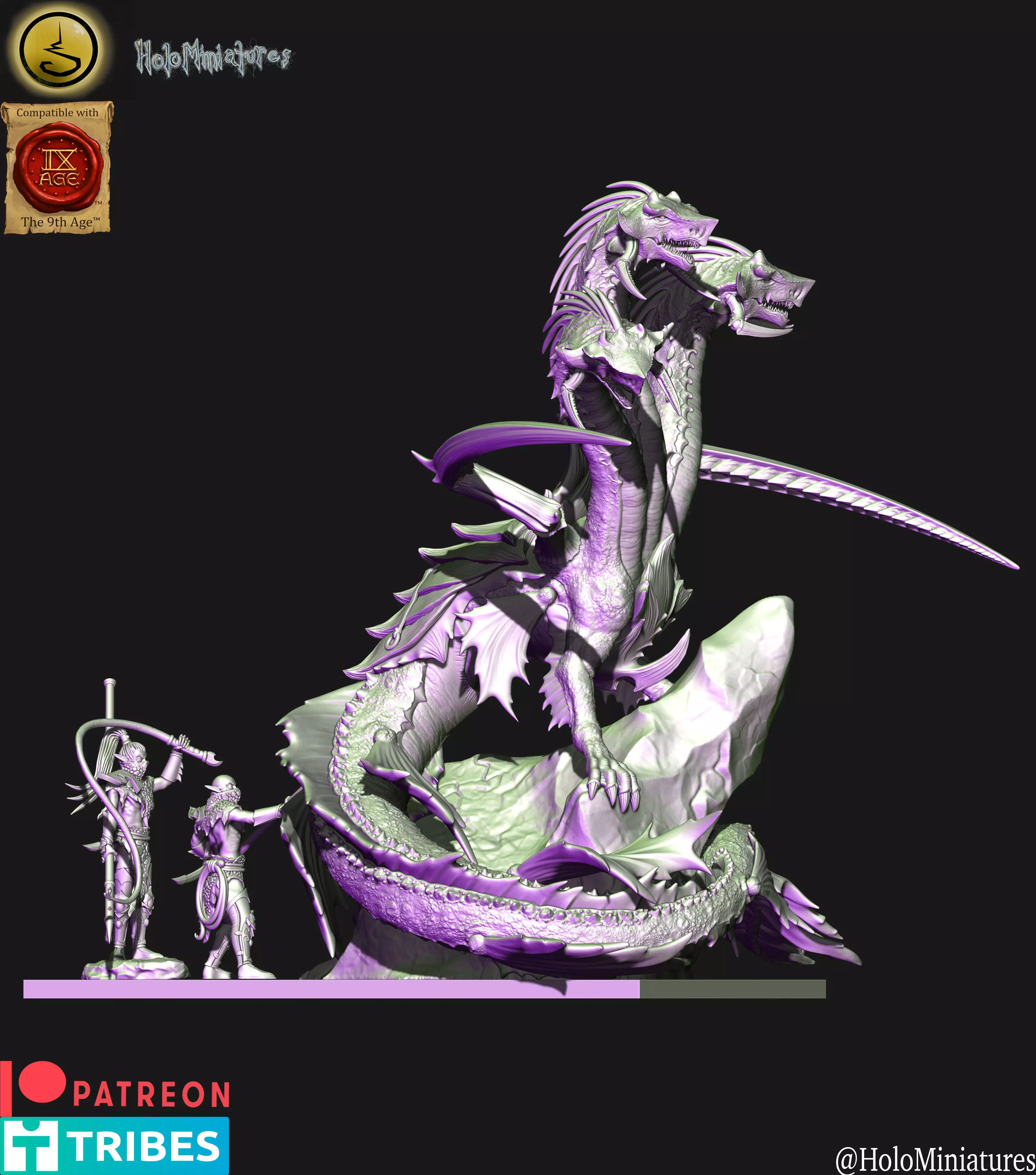 Dark elves Kraken 3D print model