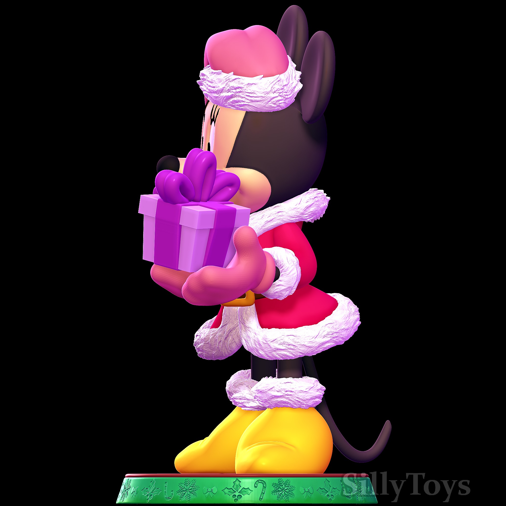 Minnie Mouse Christmas 3D print model_3