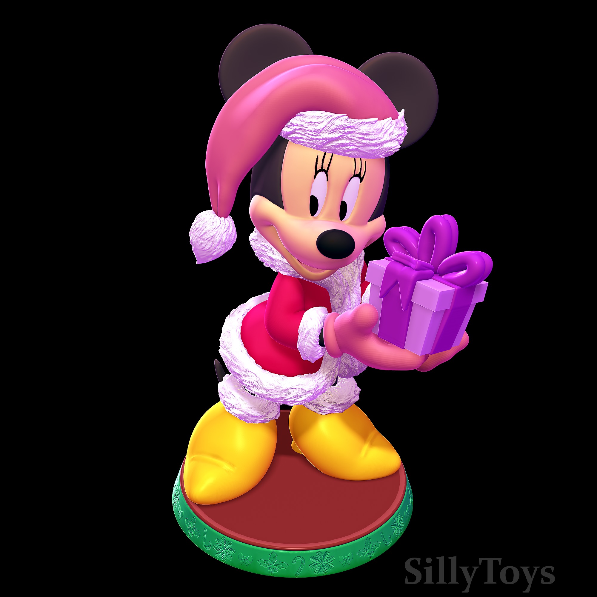 Minnie Mouse Christmas 3D print model_4