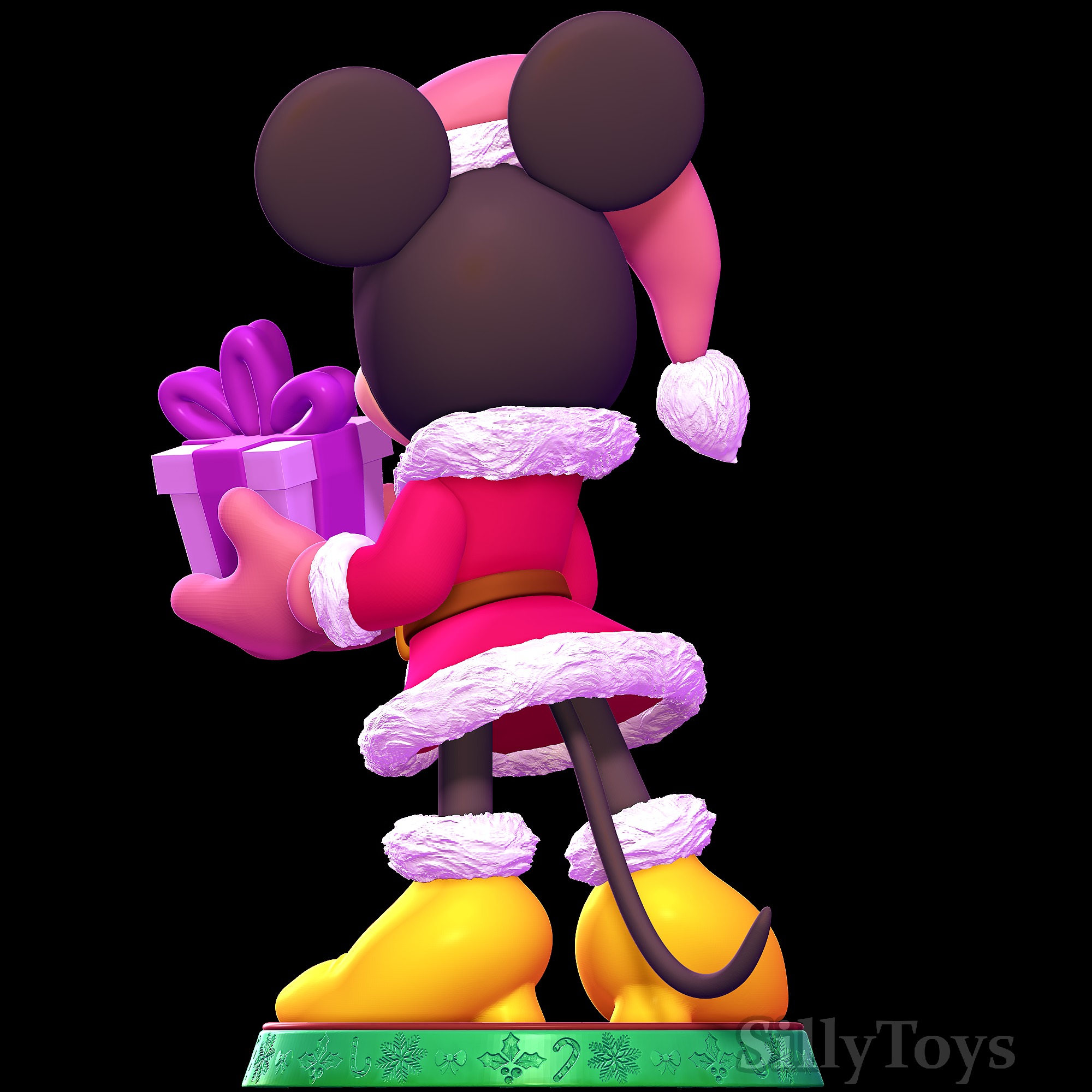 Minnie Mouse Christmas 3D print model_2