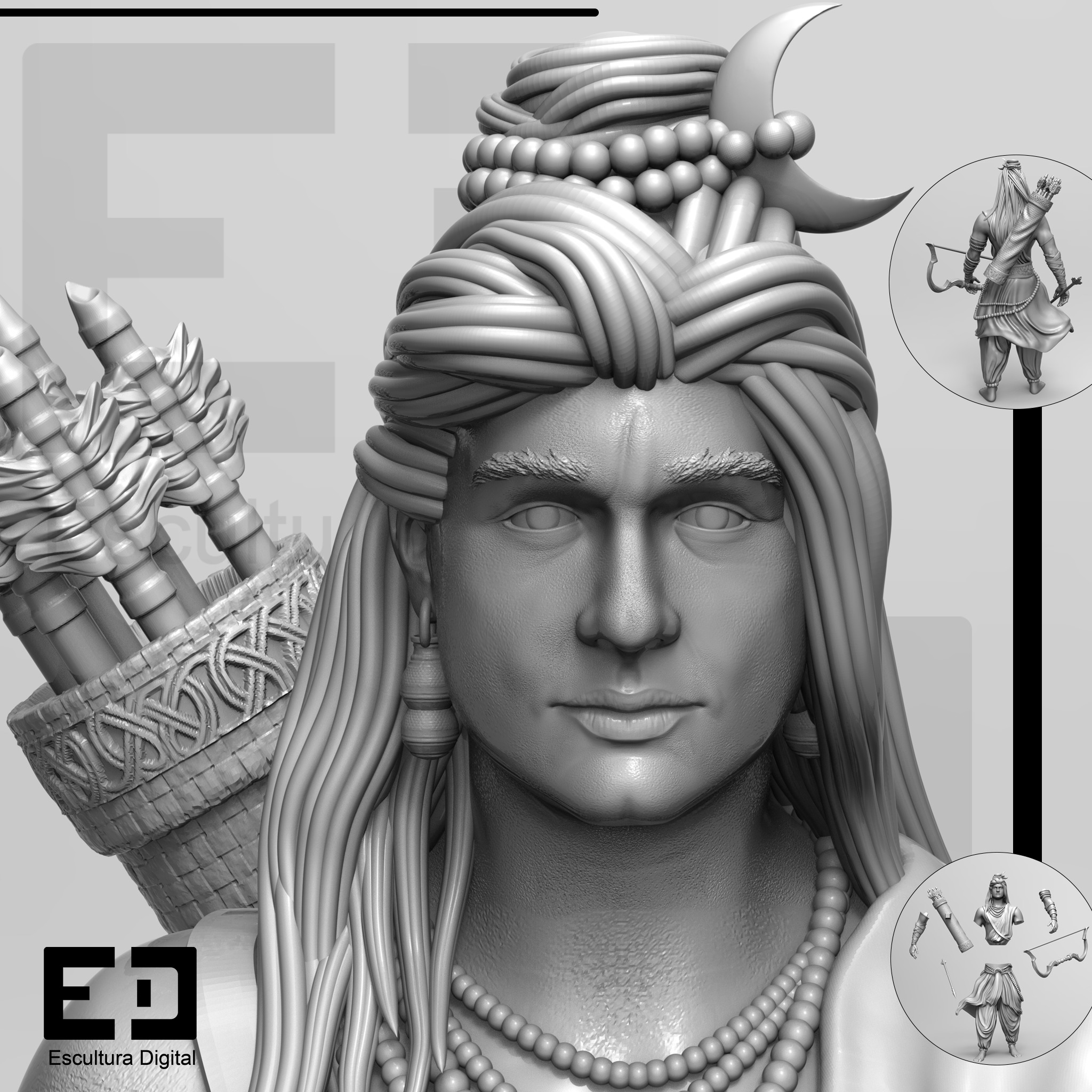 Lord Shiva  3D print model_3