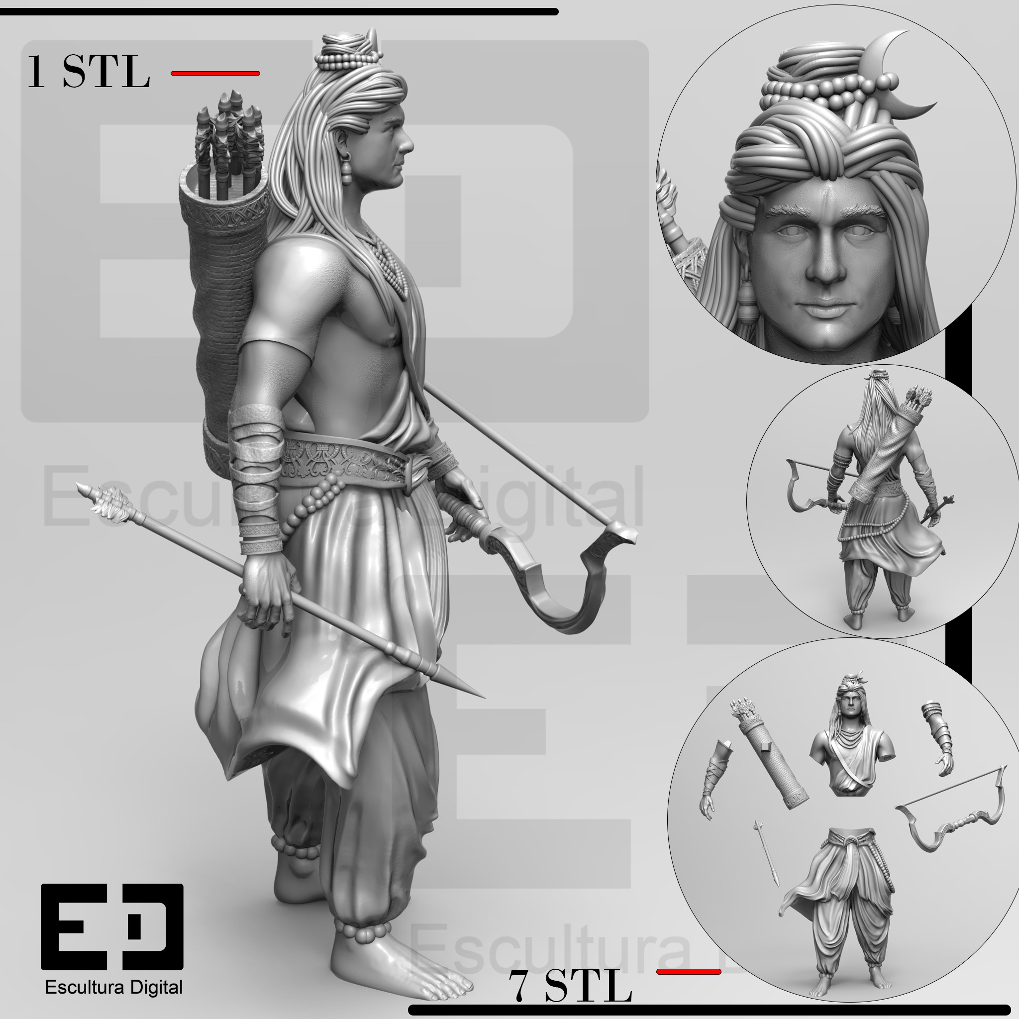 Lord Shiva  3D print model_4
