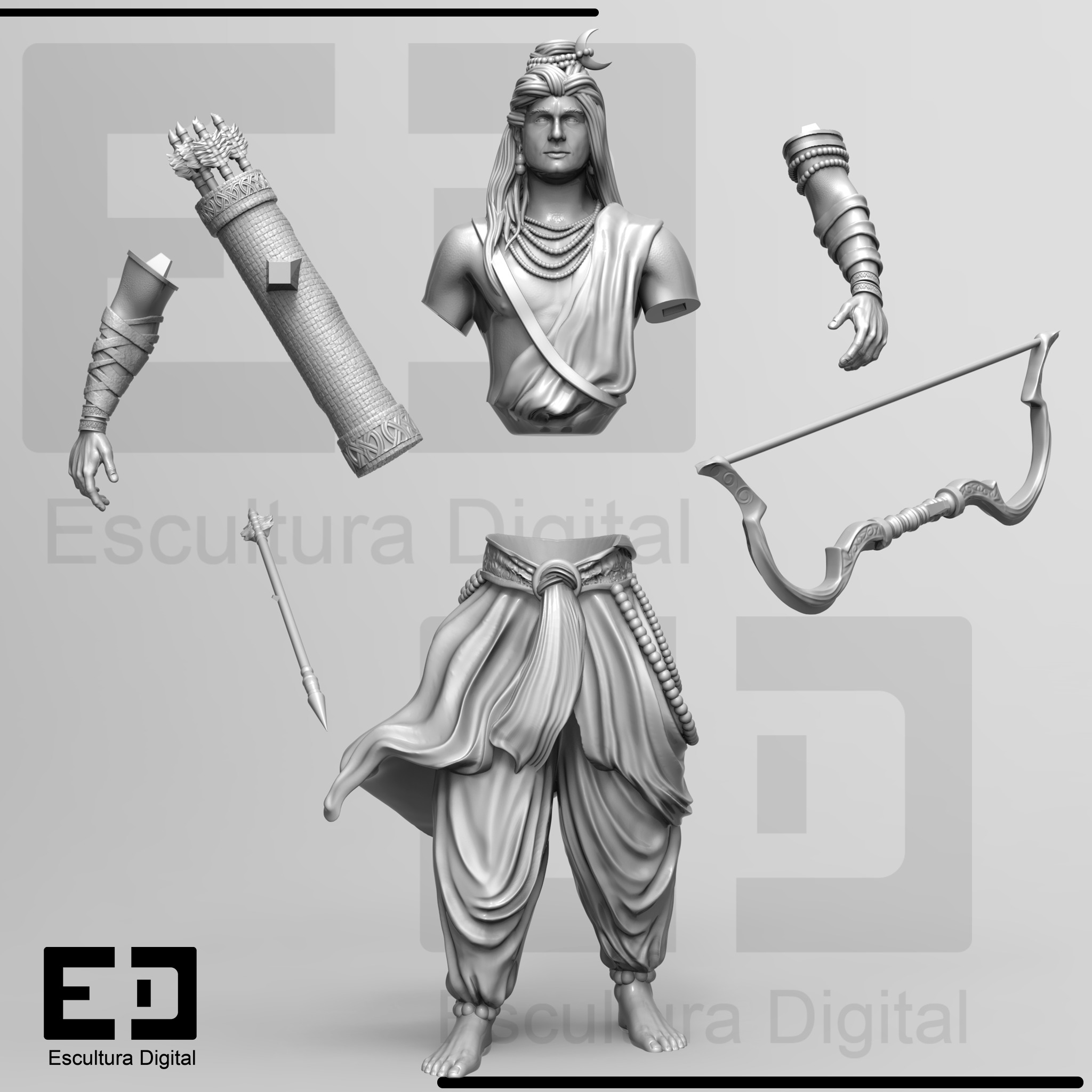 Lord Shiva  3D print model_5