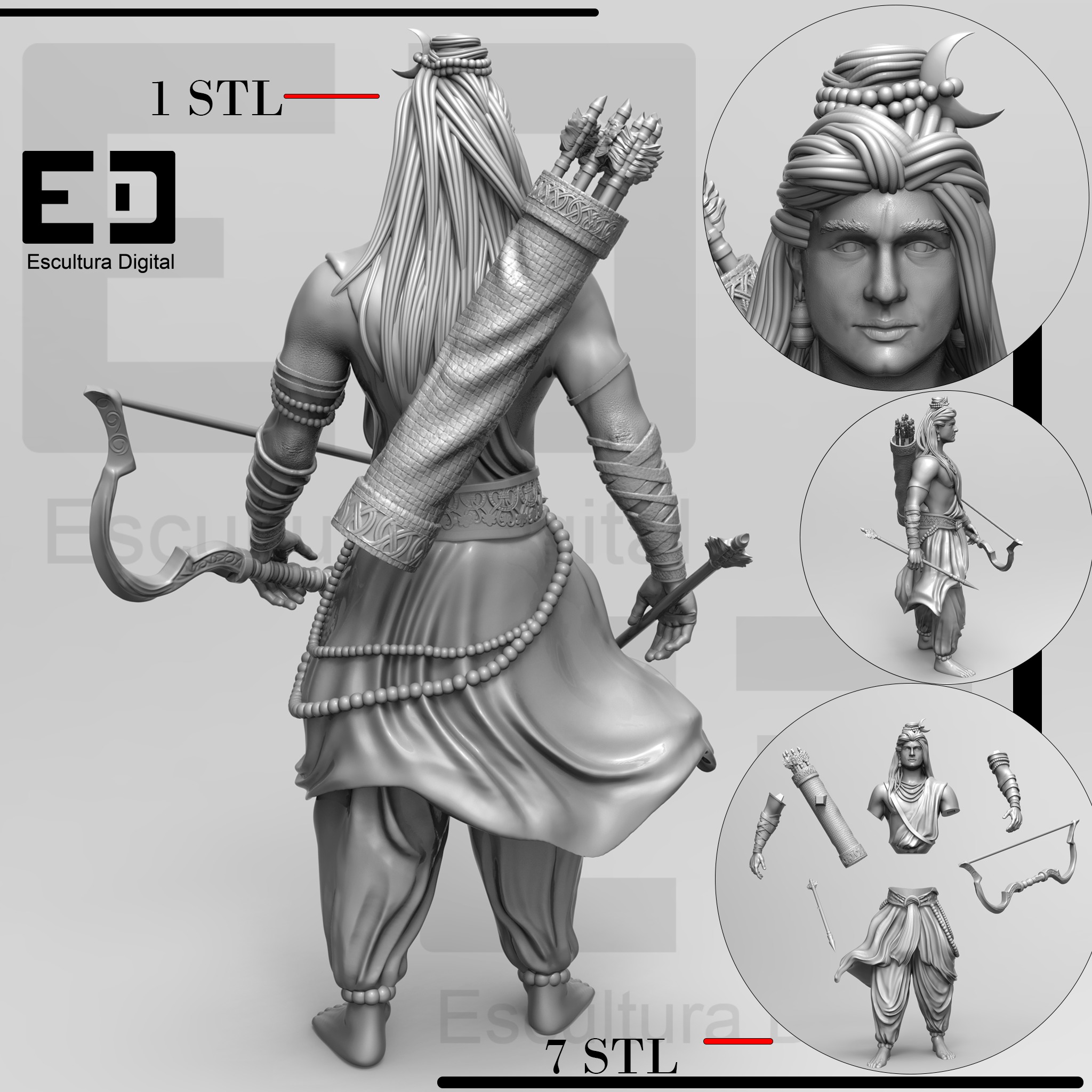 Lord Shiva  3D print model_2