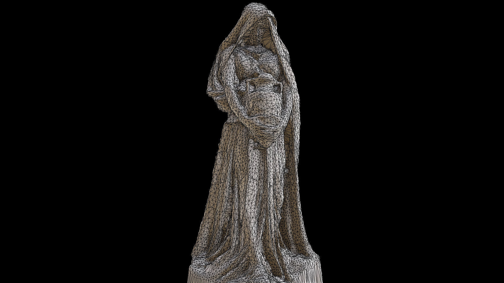 temple guard old monument sculpture photogrammetry Low-poly 3D model_9