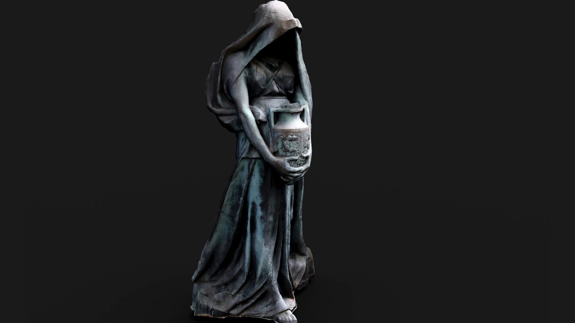 temple guard old monument sculpture photogrammetry Low-poly 3D model_3