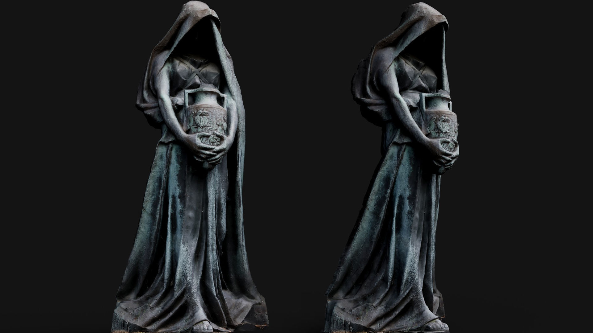temple guard old monument sculpture photogrammetry Low-poly 3D model_1