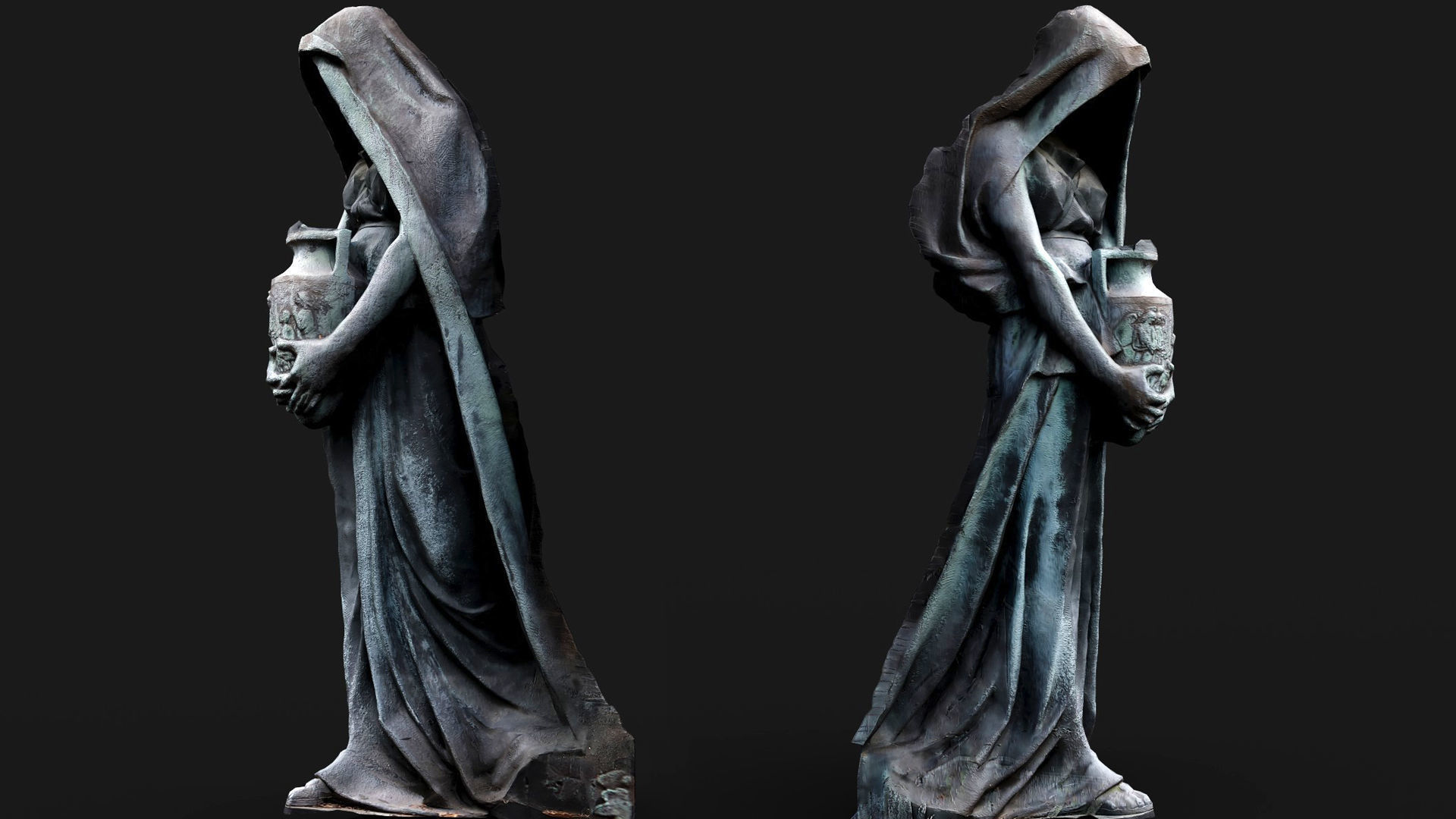 temple guard old monument sculpture photogrammetry Low-poly 3D model_4