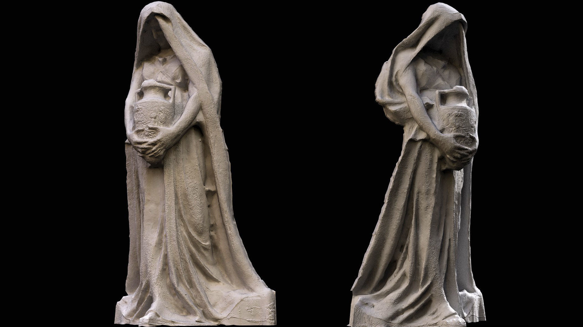 temple guard old monument sculpture photogrammetry Low-poly 3D model_8