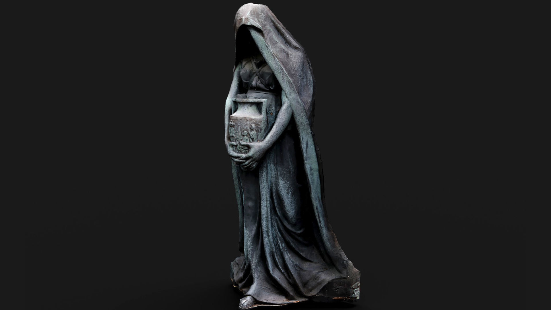 temple guard old monument sculpture photogrammetry Low-poly 3D model_2