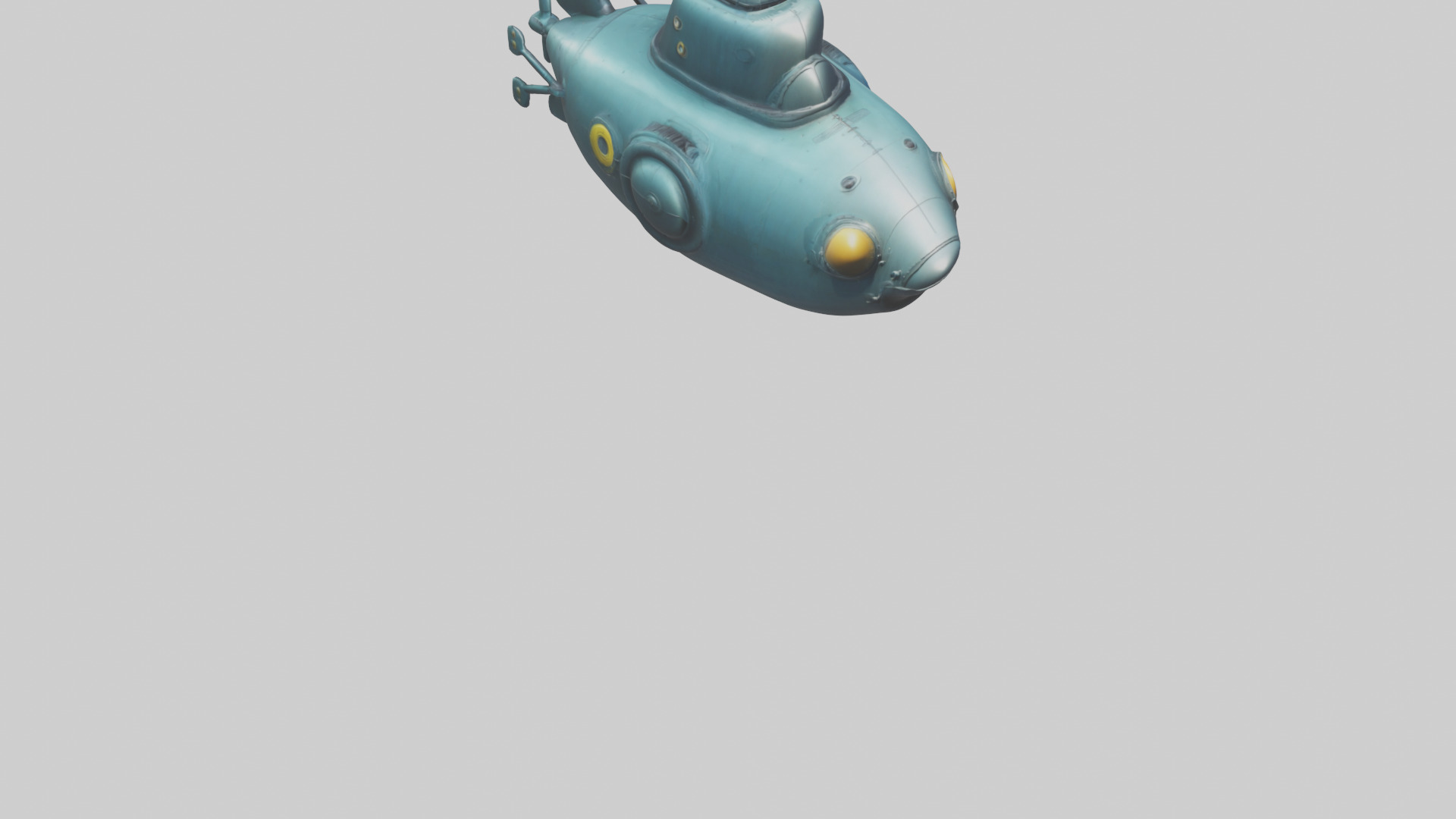 Cartoon Submarine 3D model_10