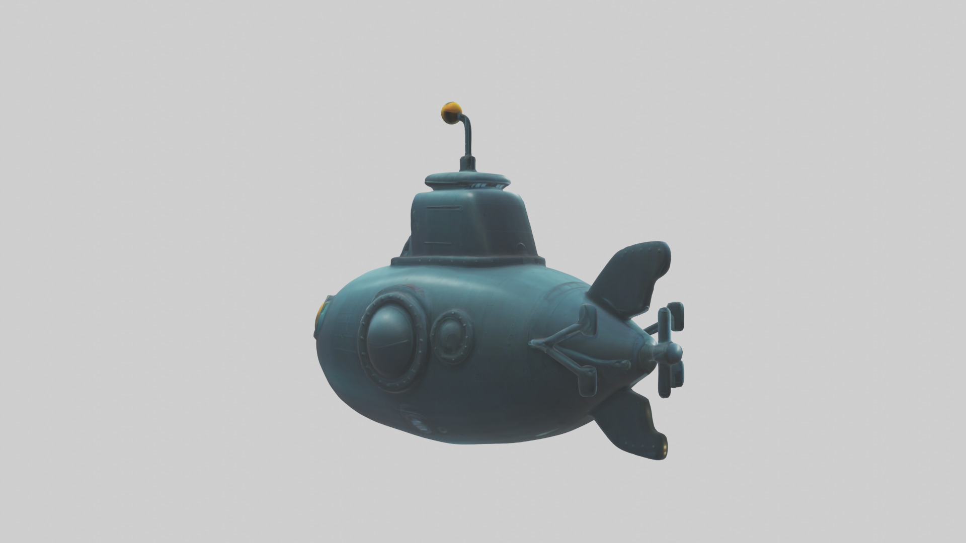 Cartoon Submarine 3D model_6