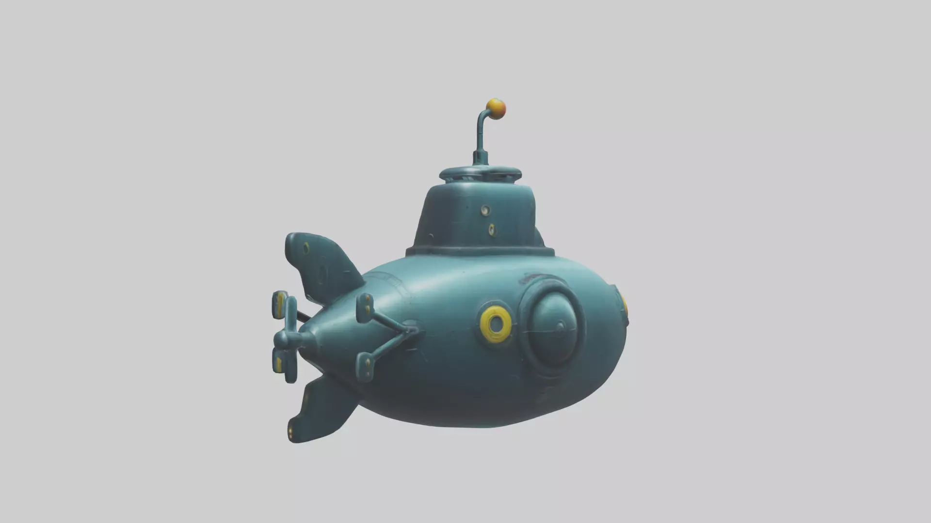 Cartoon Submarine 3D model_0
