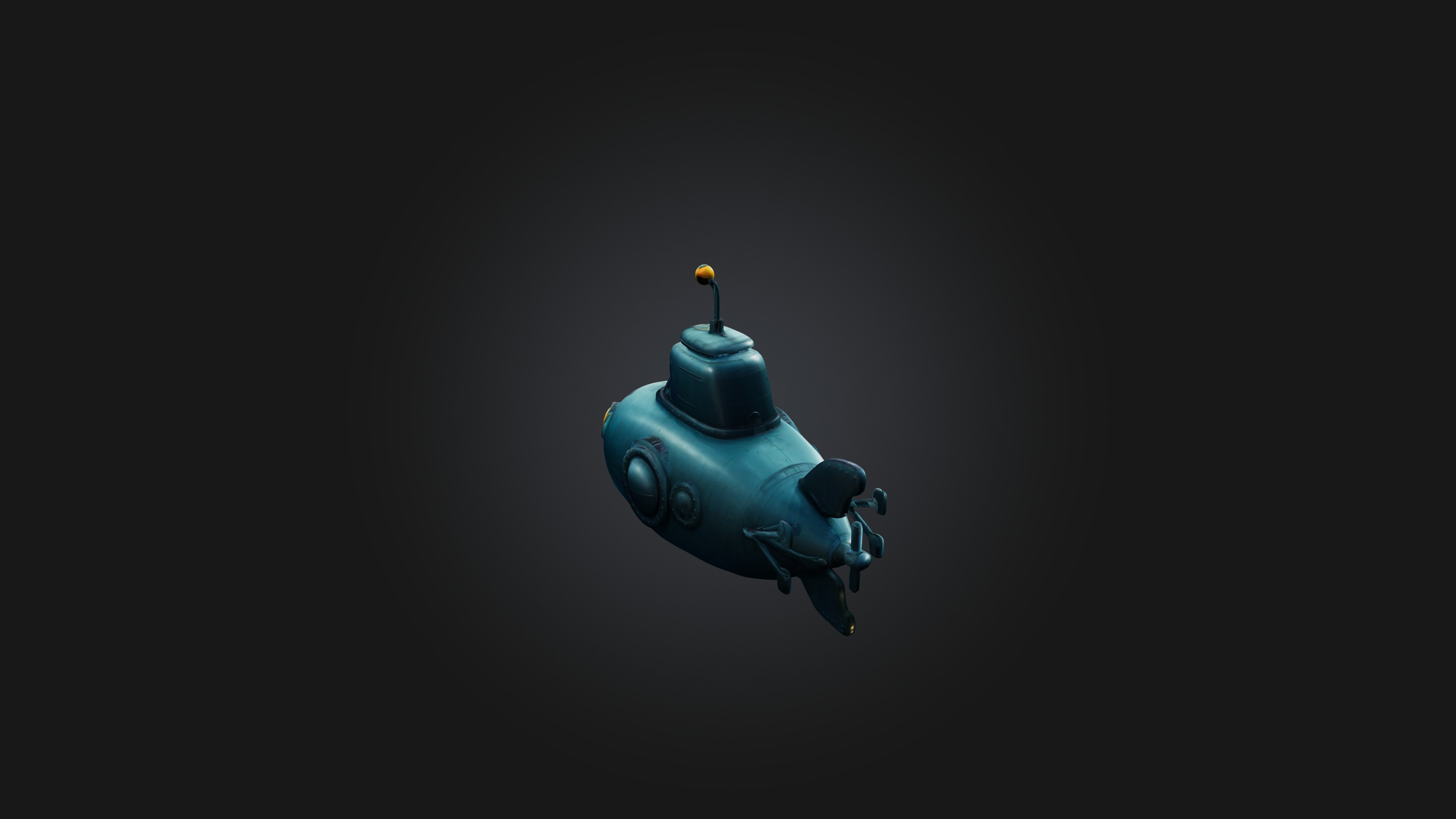 Cartoon Submarine 3D model_3