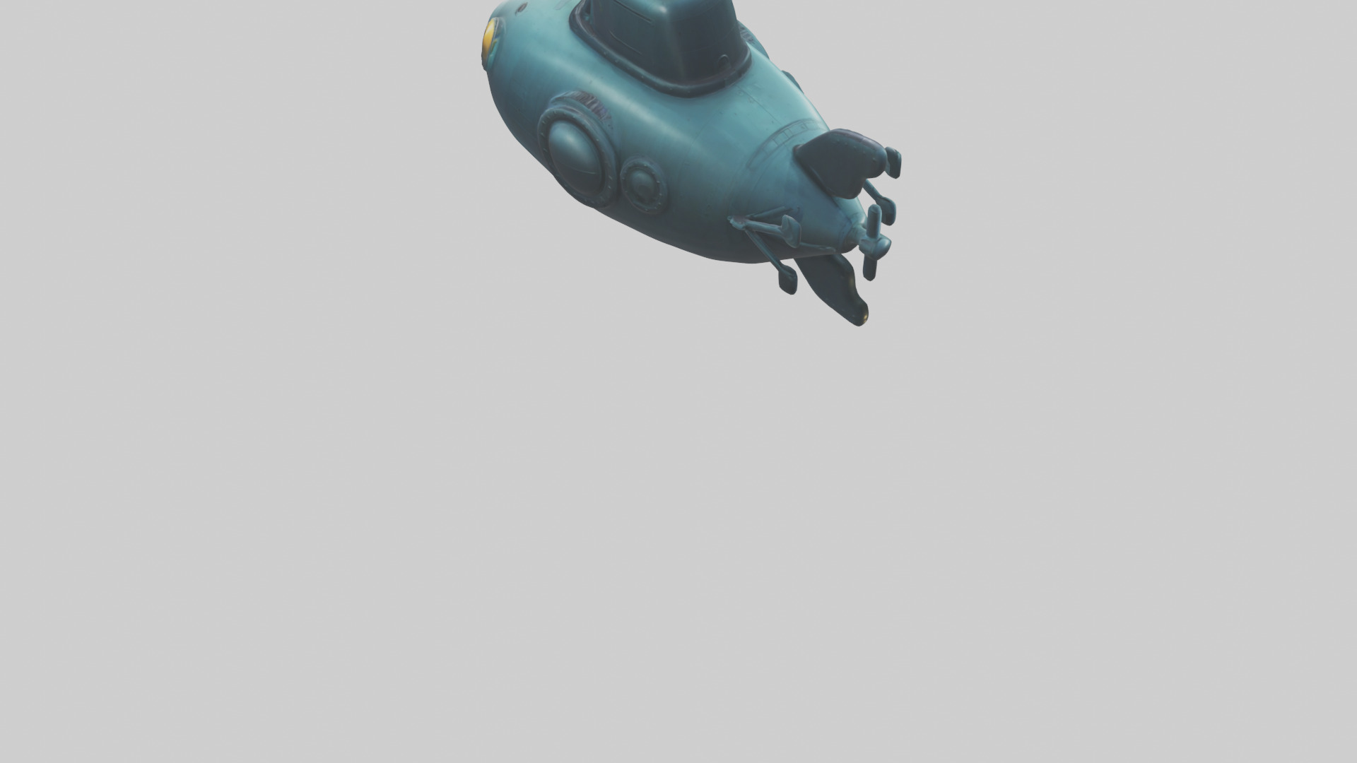 Cartoon Submarine 3D model_7