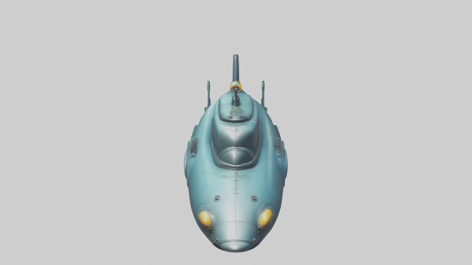 Cartoon Submarine 3D model_20
