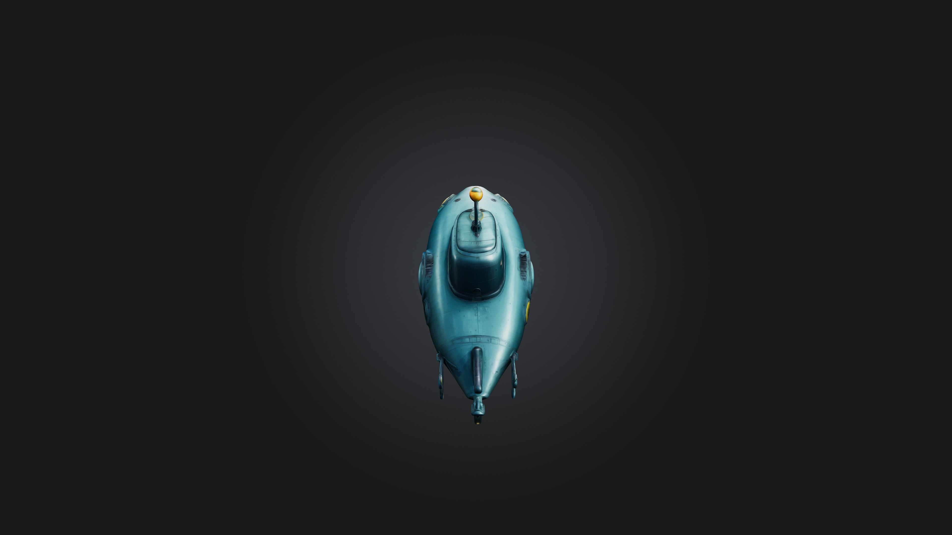 Cartoon Submarine 3D model_4