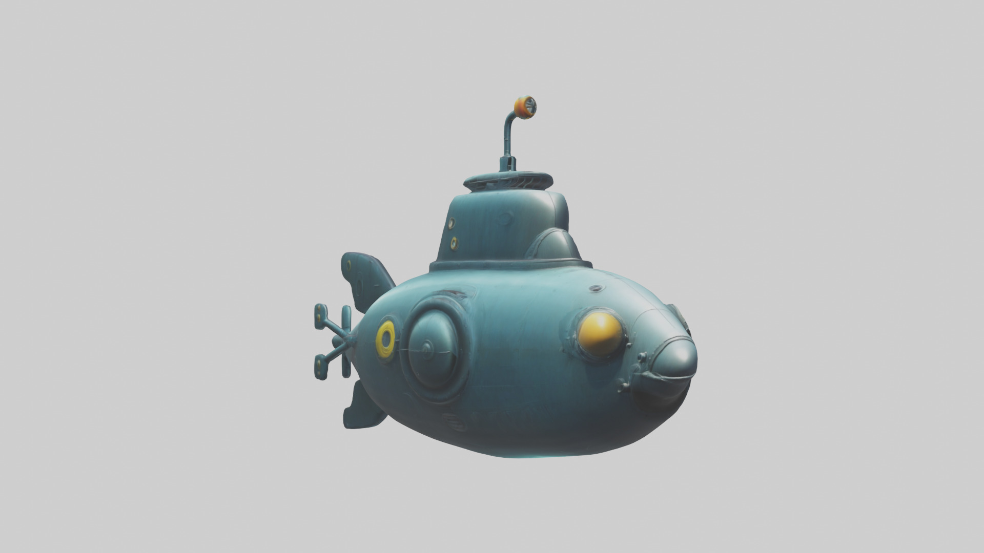 Cartoon Submarine 3D model_11