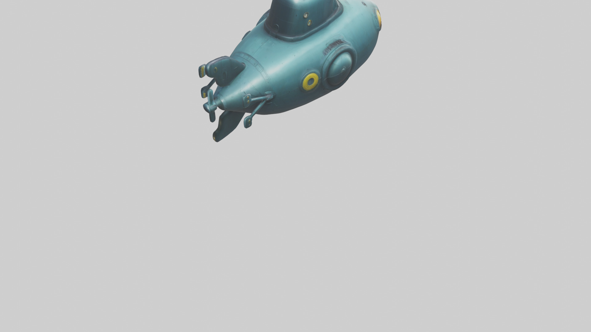 Cartoon Submarine 3D model_8