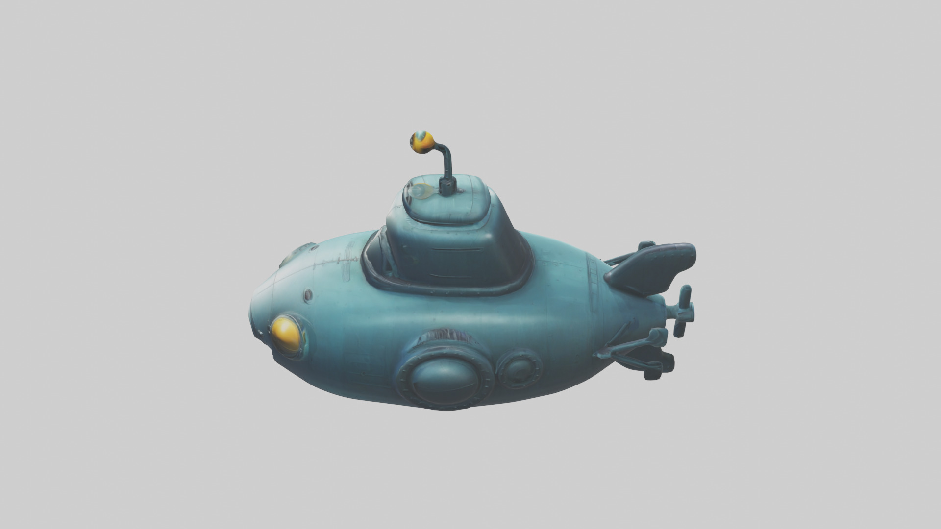 Cartoon Submarine 3D model_21