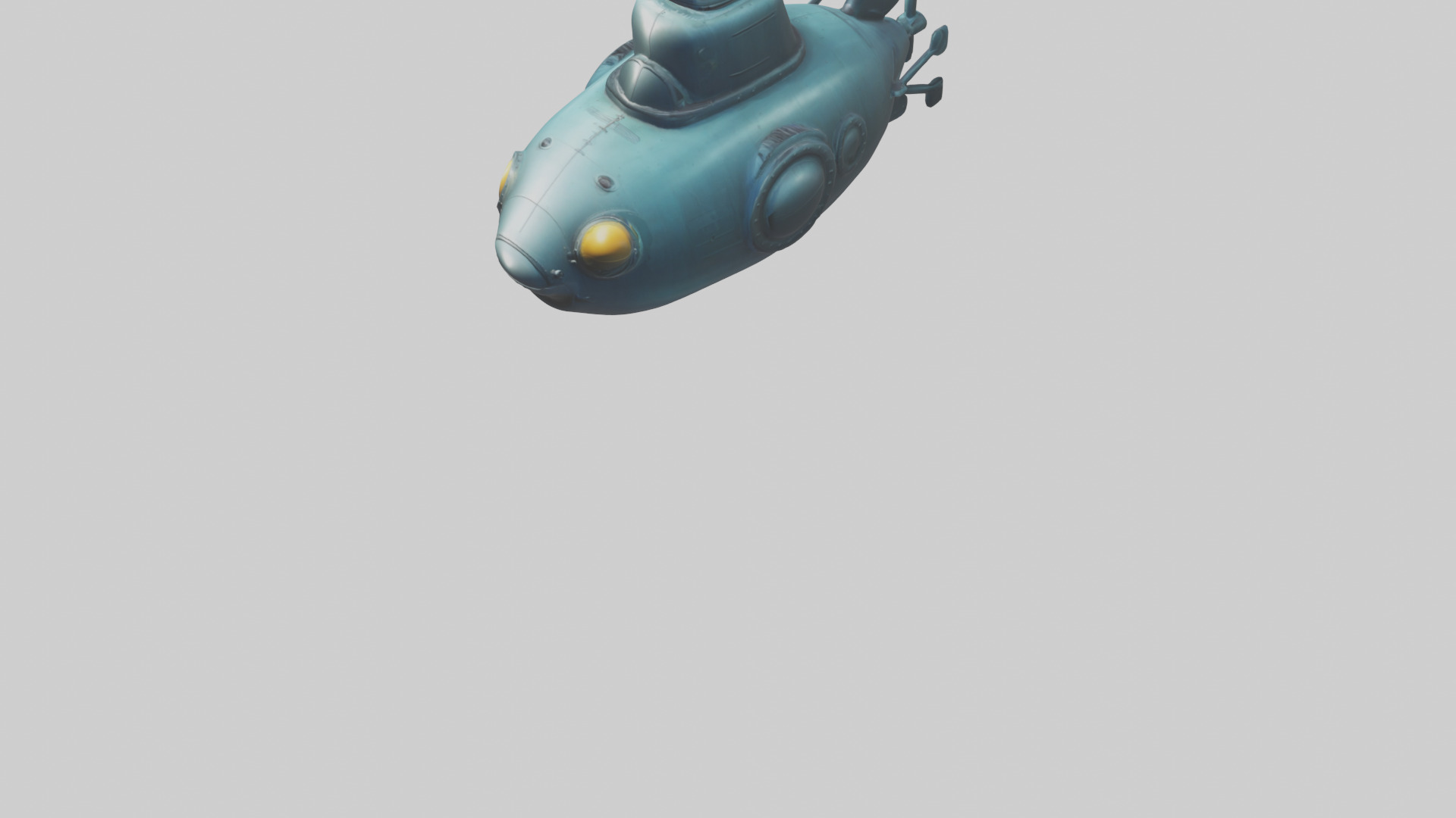 Cartoon Submarine 3D model_9