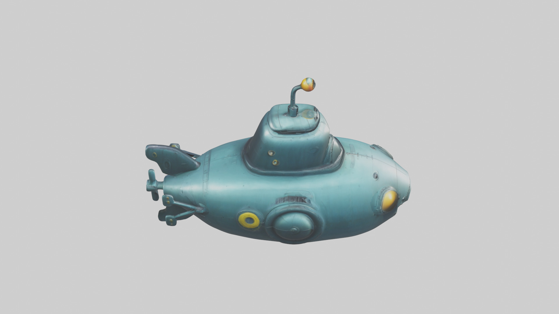 Cartoon Submarine 3D model_22