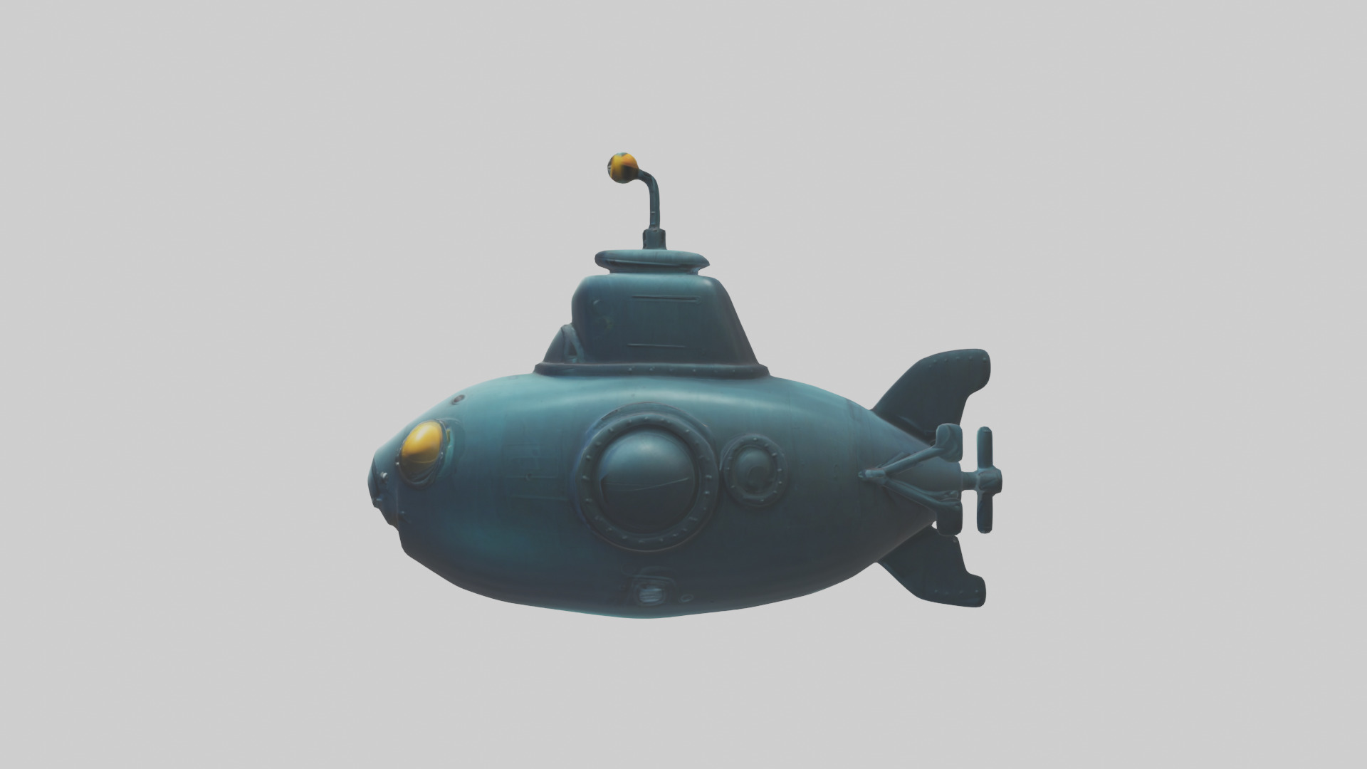 Cartoon Submarine 3D model_16