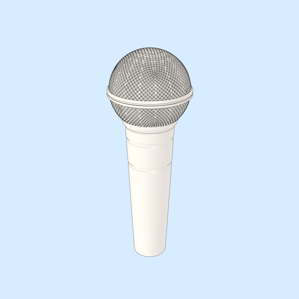 Microphone Free 3D model_3