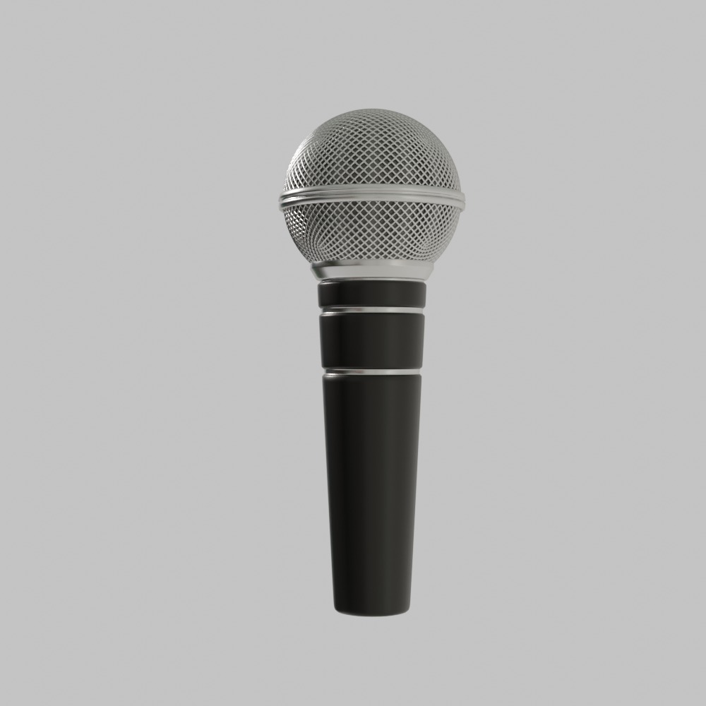 Microphone Free 3D model_2