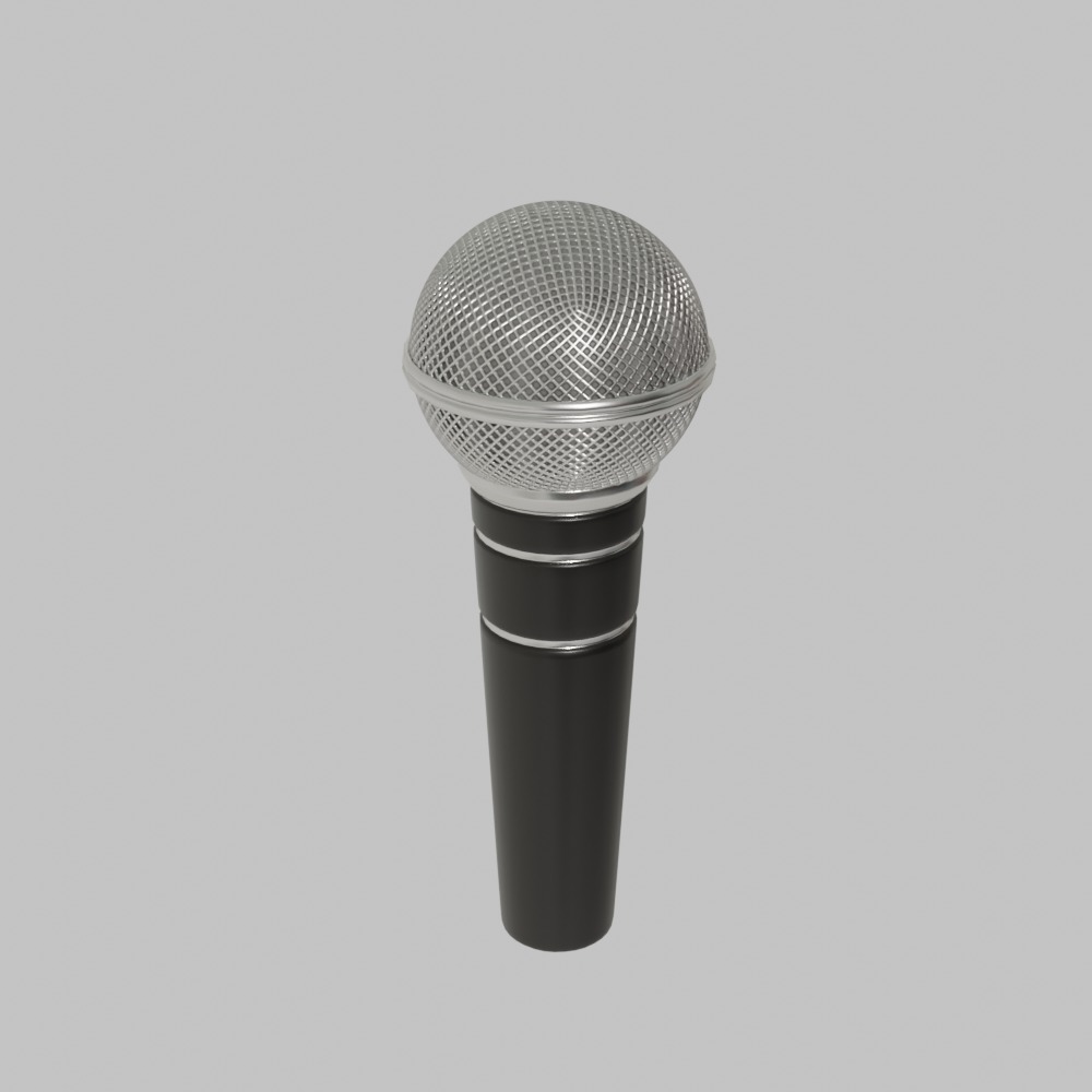 Microphone Free 3D model_1