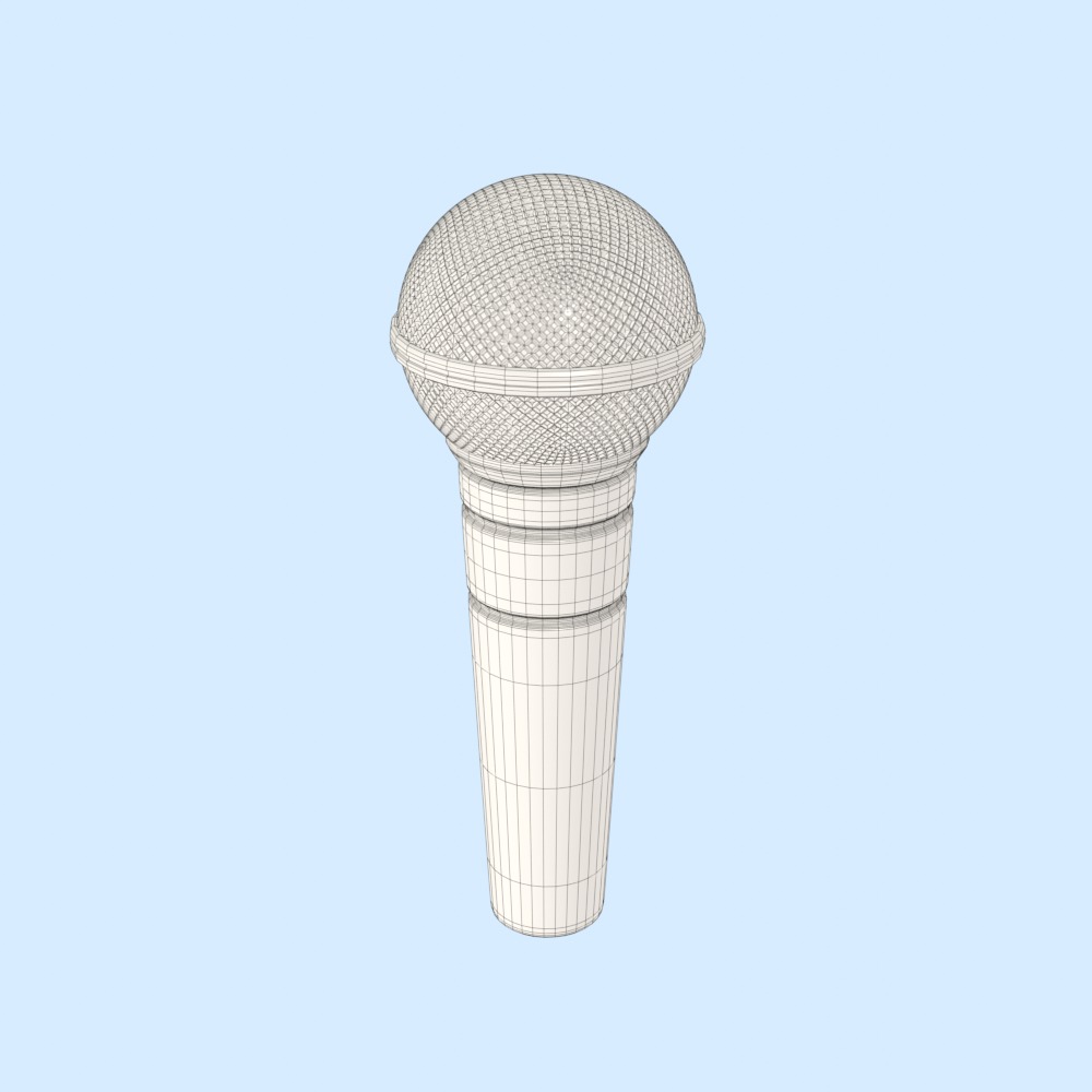 Microphone Free 3D model_4