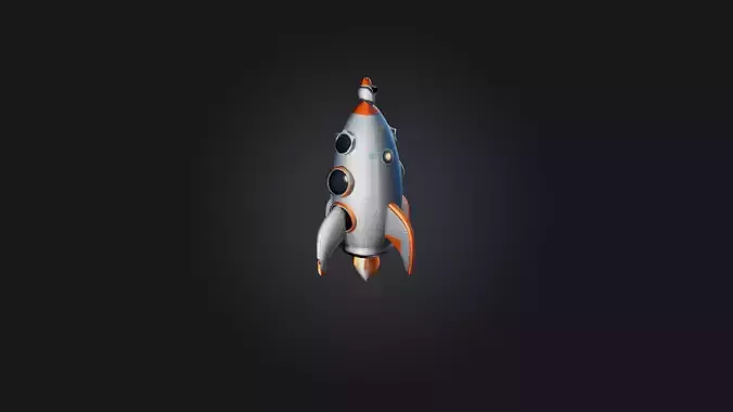 Cartoon Space Rocket