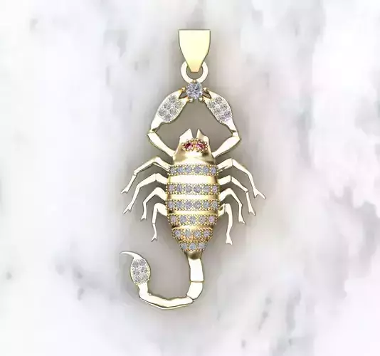 scorpion 3d model with stones 3D print model