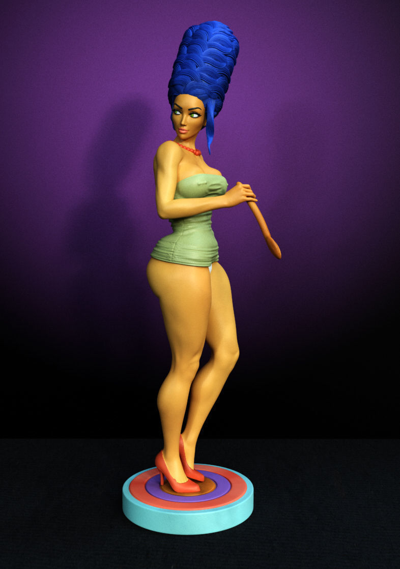 Marge Simpson 3D print model_2