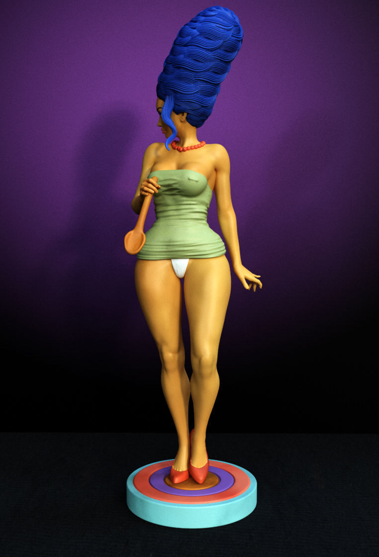 Marge Simpson 3D print model_3