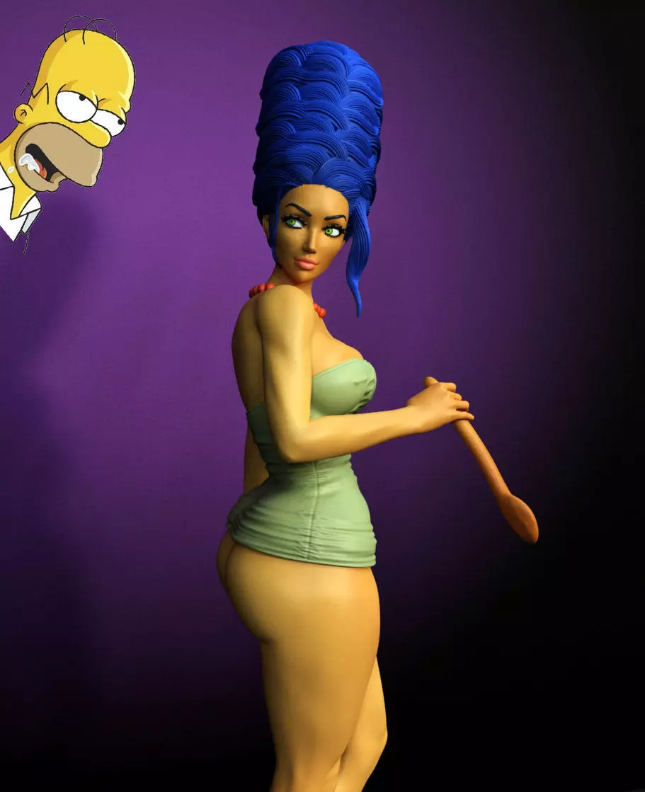 Marge Simpson 3D print model_0