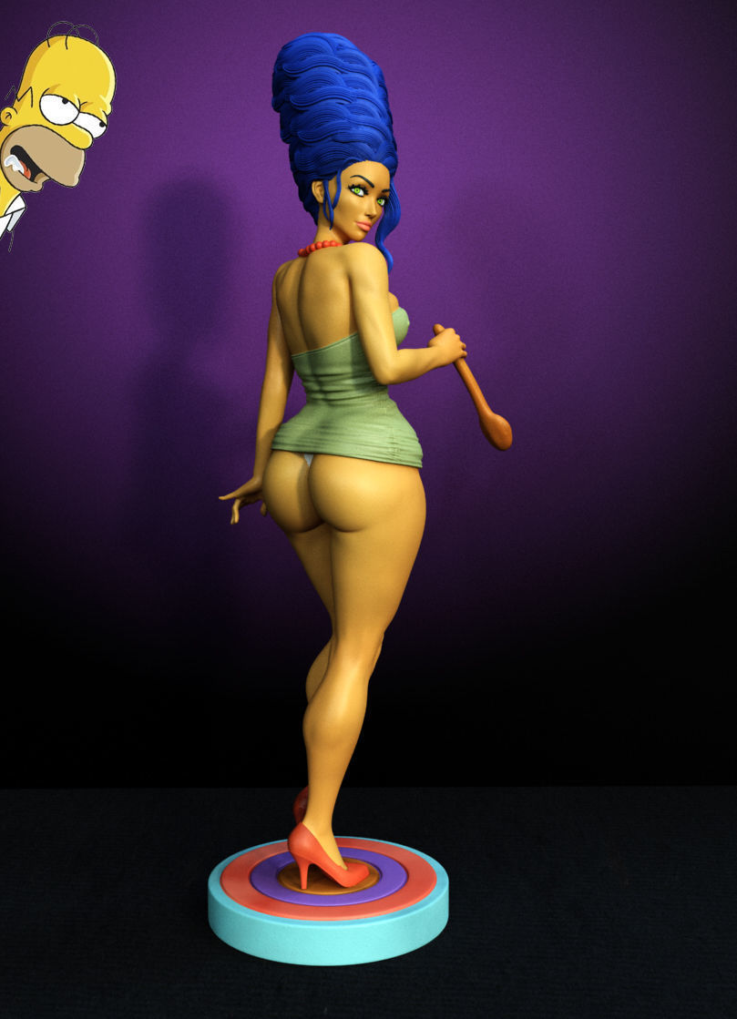 Marge Simpson 3D print model_1