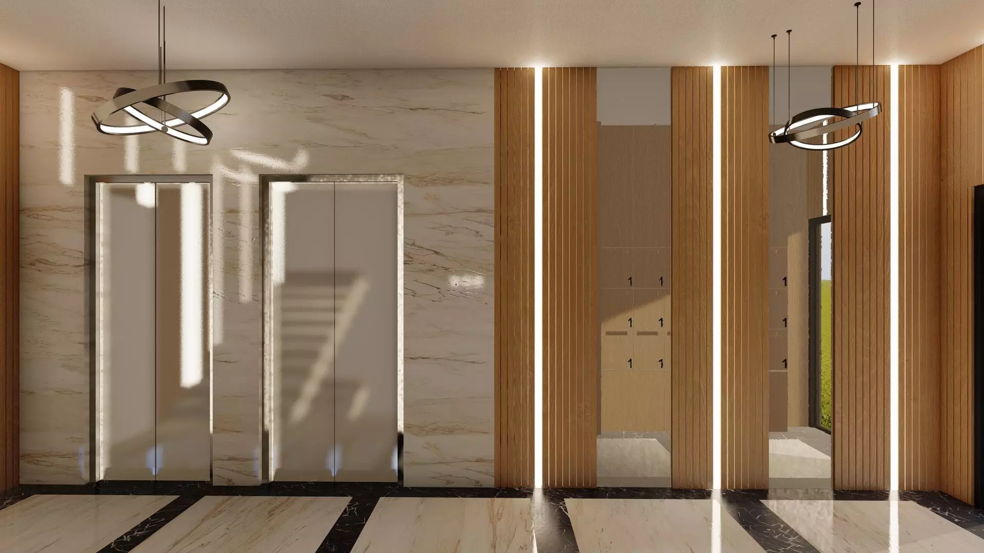 Apartment entrance interior 3D model