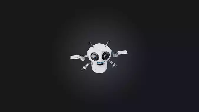 Cartoon Robot Drone Low-poly 3D model