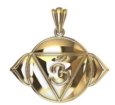 Ajna Chakra Pendant  3D print model_12