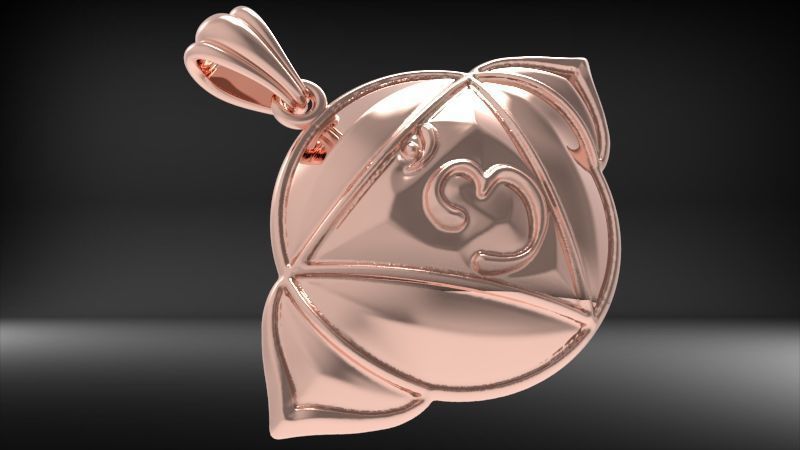 Ajna Chakra Pendant  3D print model_2