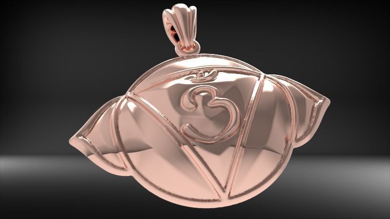 Ajna Chakra Pendant  3D print model_9