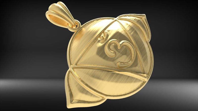 Ajna Chakra Pendant  3D print model_3