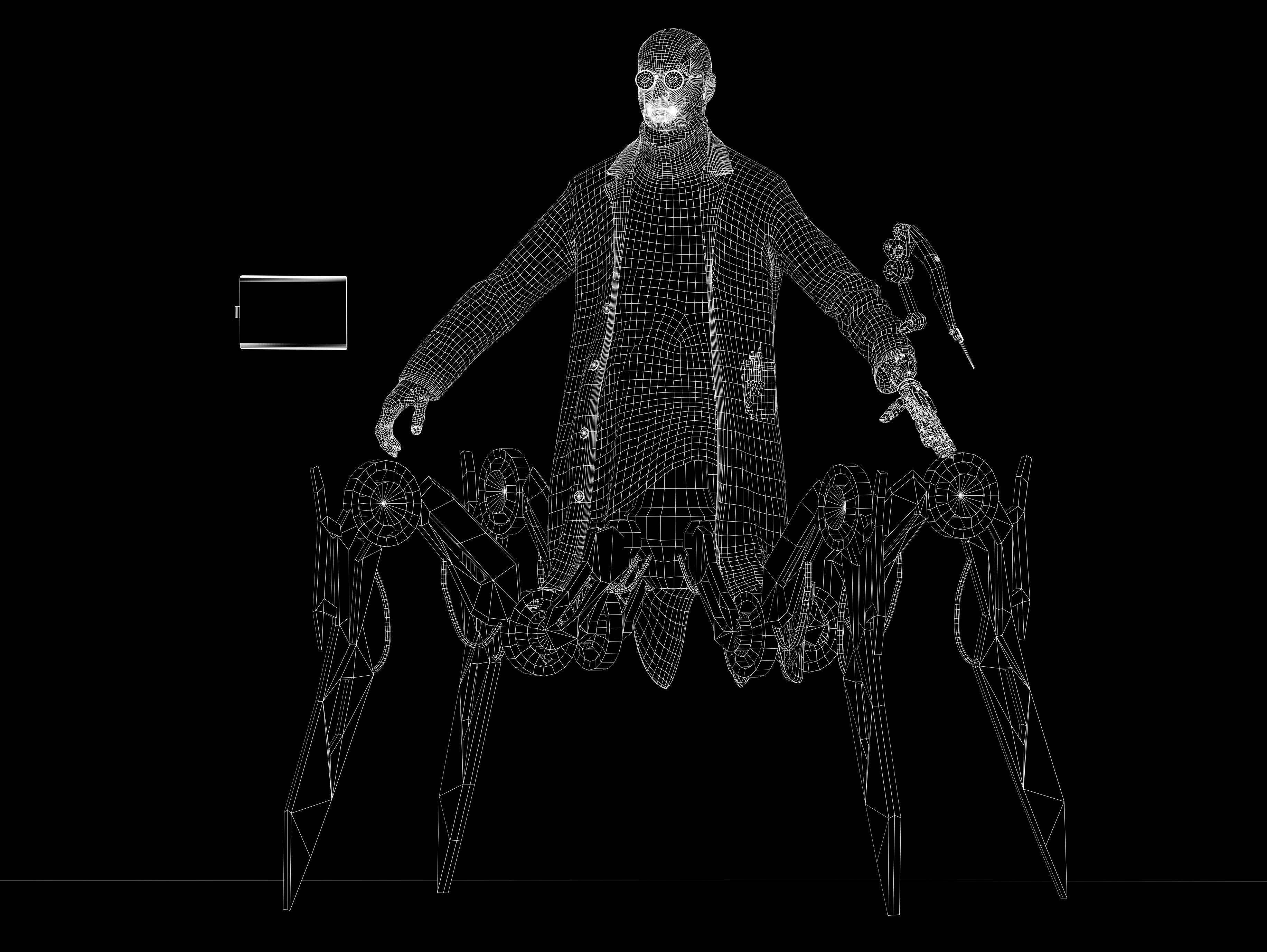 Sci Fi Mad Doctor Low-poly 3D model_11