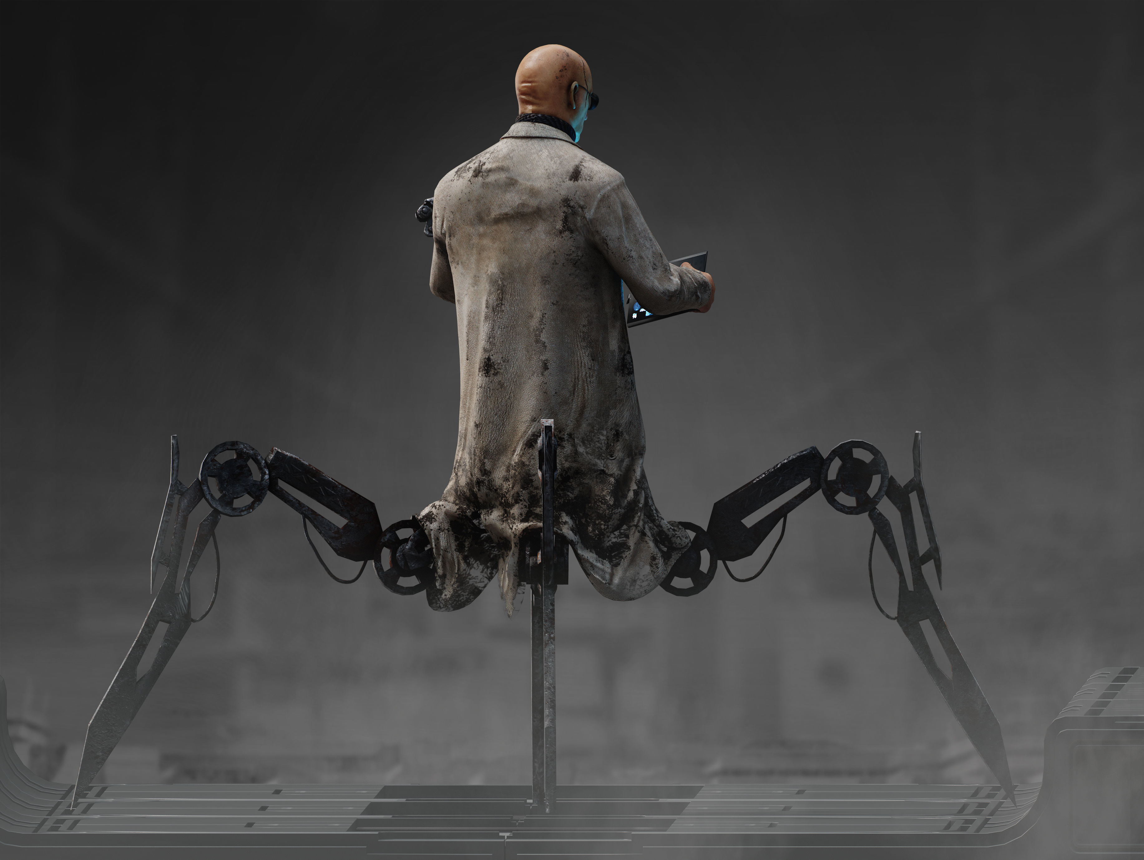 Sci Fi Mad Doctor Low-poly 3D model_5