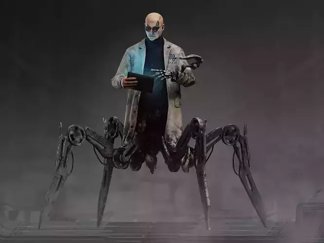 Sci Fi Mad Doctor Low-poly 3D model