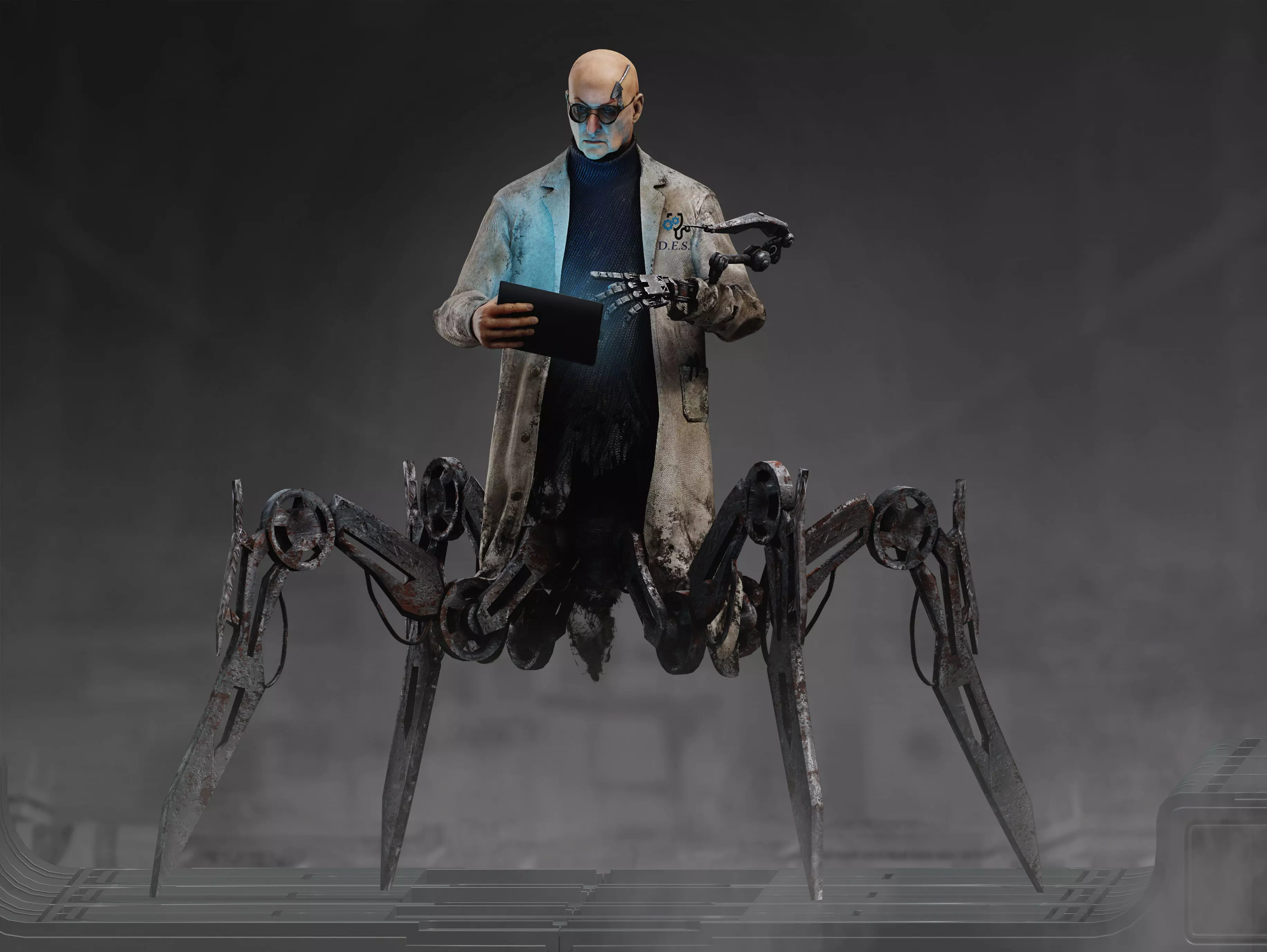 Sci Fi Mad Doctor Low-poly 3D model_0
